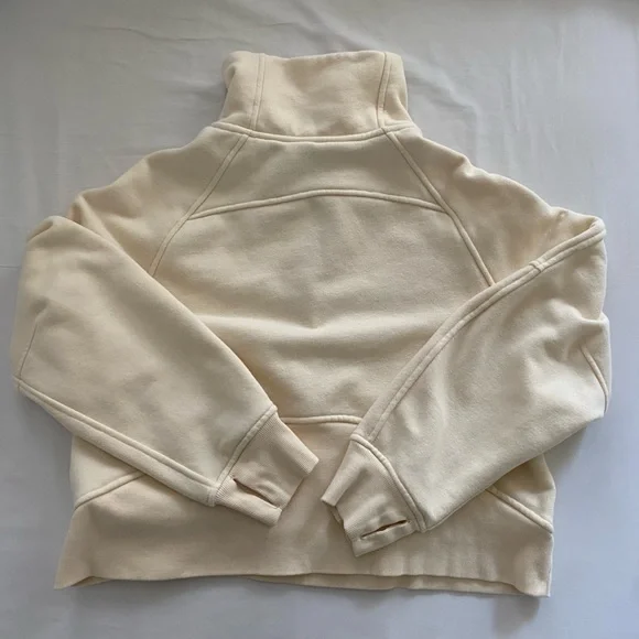 1/2 Zip Funnel Neck Crop Sweater - Picture 5 of 6